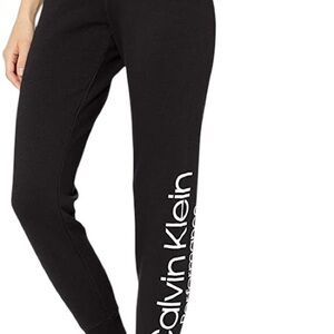 Calvin Klein Black Cropped Pants with Logo